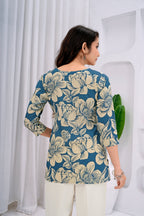 Women Embroidered Monochrome Tunic