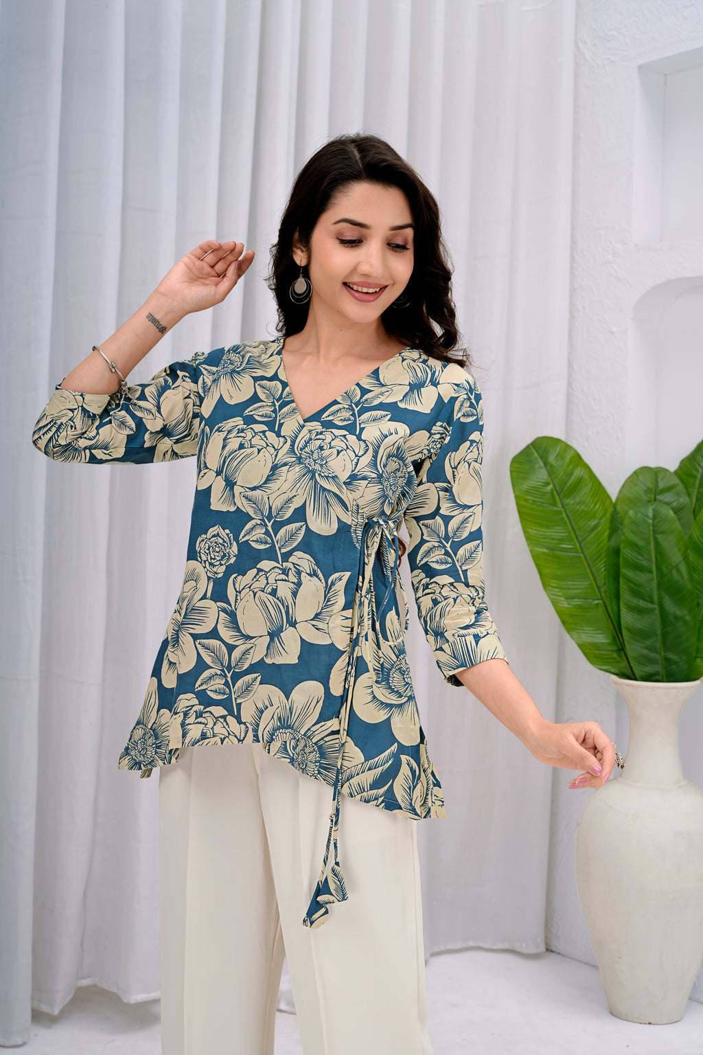 Women Embroidered Monochrome Tunic