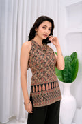 Floral Printed Flared Sleeves Cotton Tunic