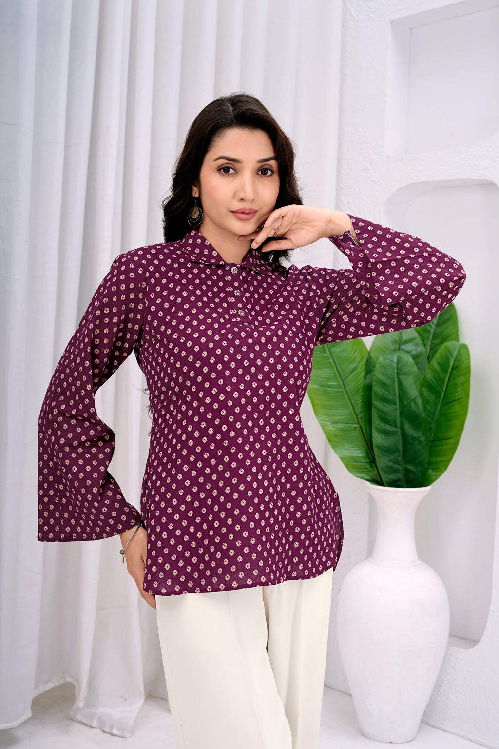 Women Printed Peplum Ethnic Tunic